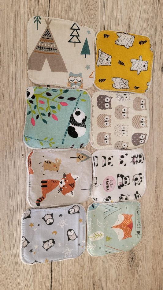 Lingette lavable lot de 8