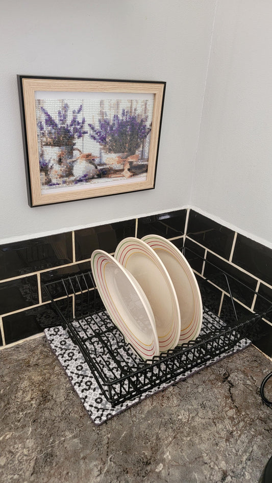 Tapis d'égouttoir en tissus éponge