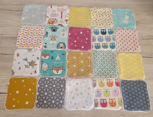 Lingette lavable lot de 20