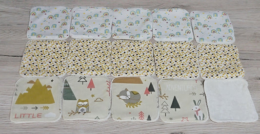 Lingettes lavable lot de 15