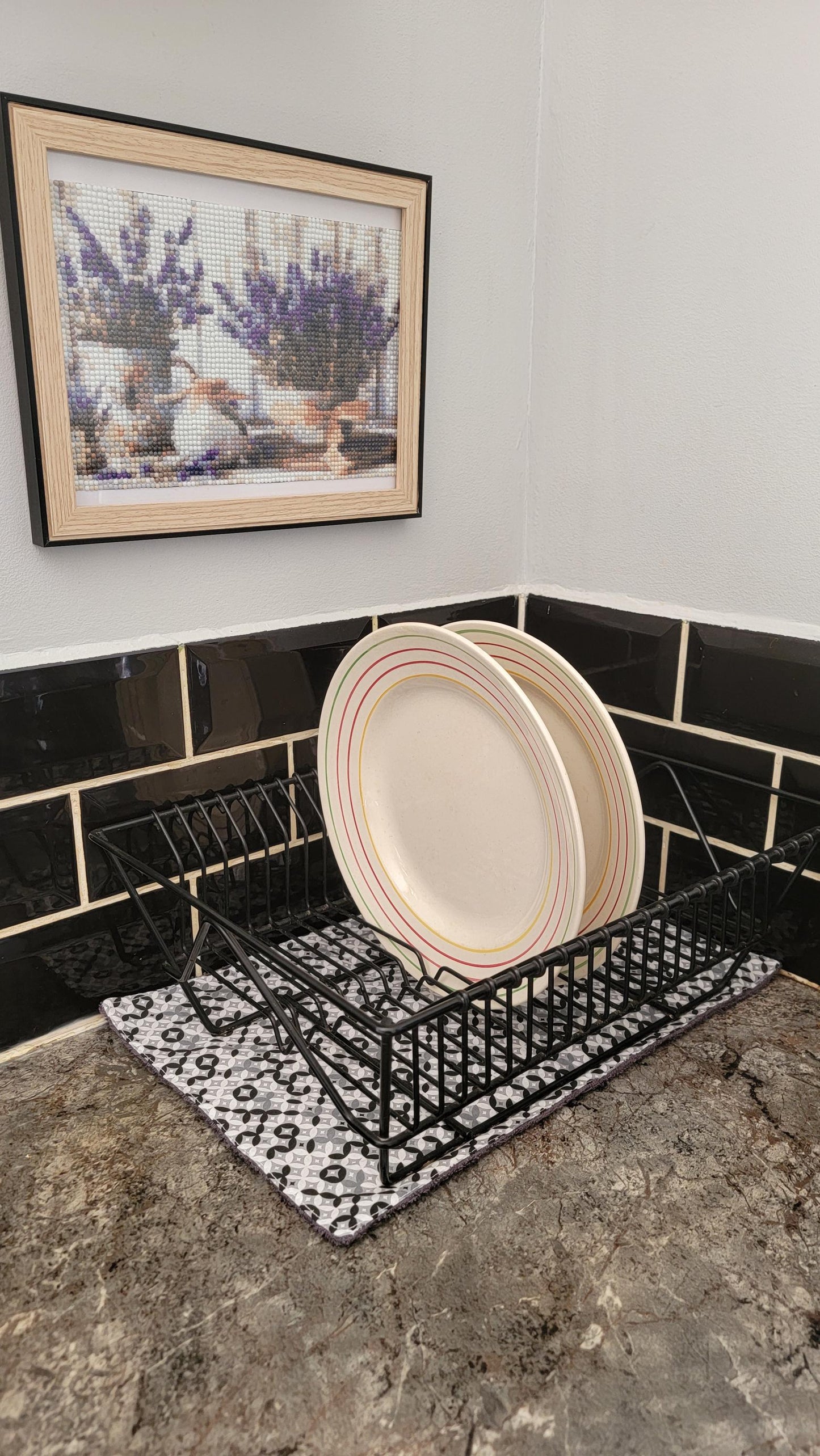 Tapis d'égouttoir en tissus éponge