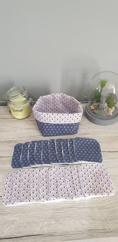 Washable makeup remover wipes with basket