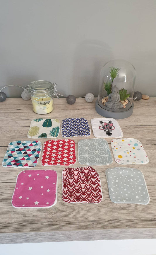 Washable cotton diaper wipes x10