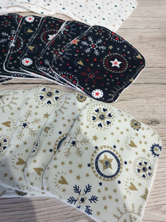 Christmas washable wipes x 24