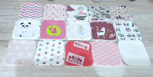 15 washable bamboo wipes