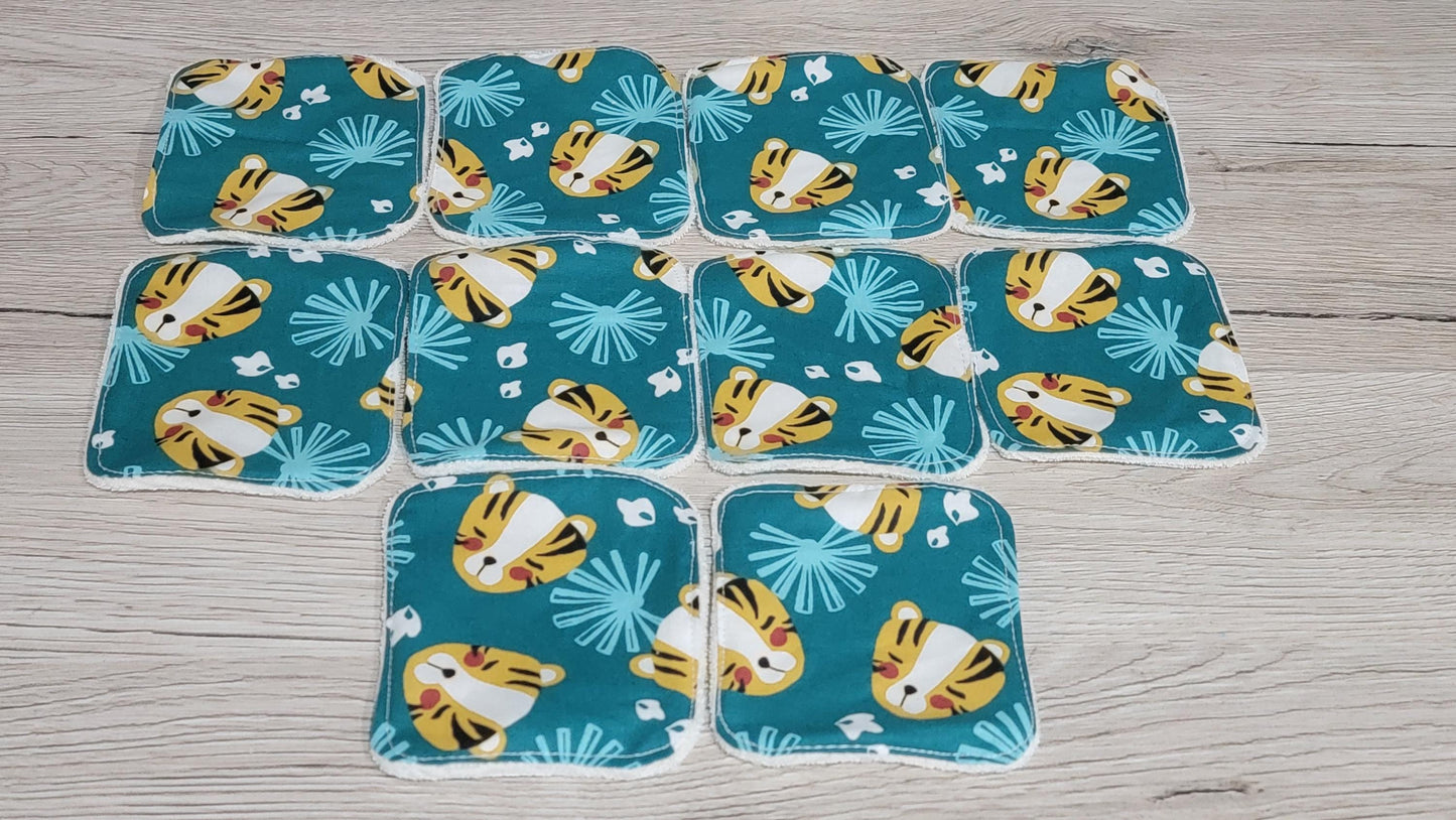 Washable baby wipes cotton swaddle 10 lion