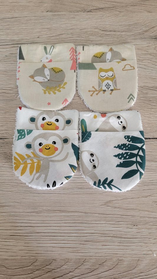 Washcloth wash mitt 2 years set of 4