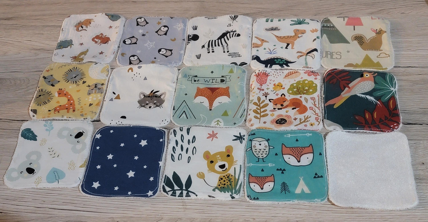 Lingette lavable lot de 15