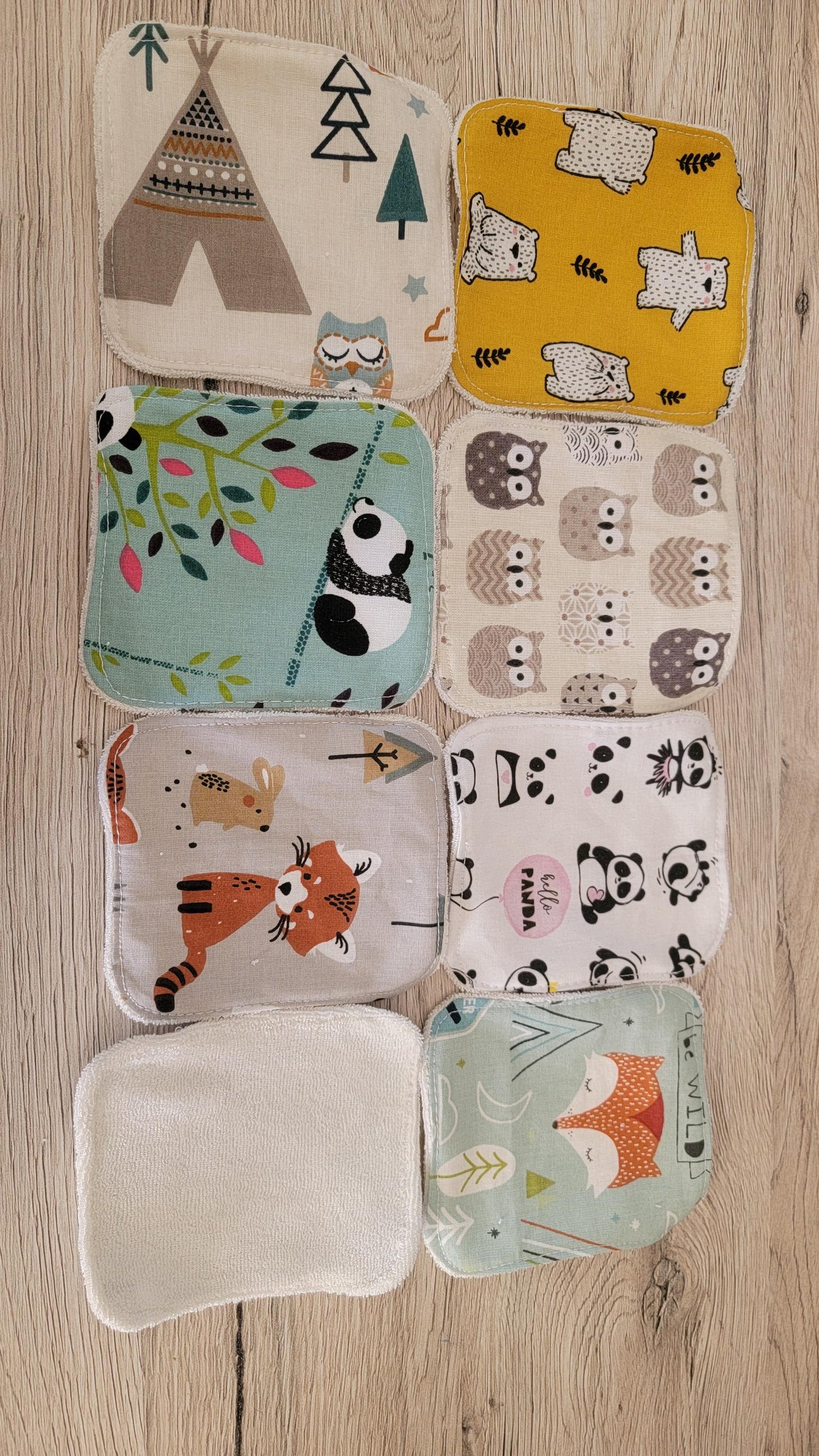 Lingette lavable lot de 8