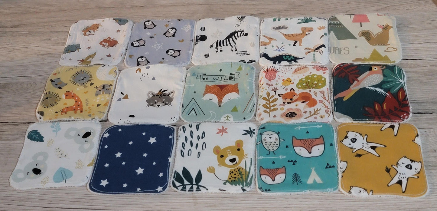 Lingette lavable lot de 15