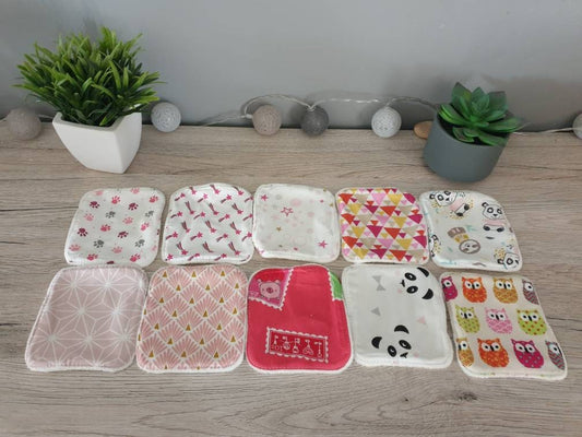 Washable wipes x10