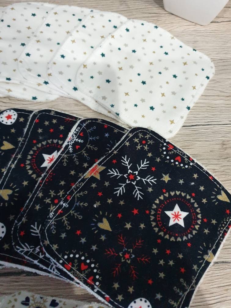 Christmas washable wipes x 24