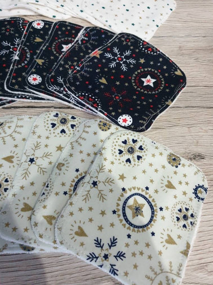 Christmas washable wipes x 24