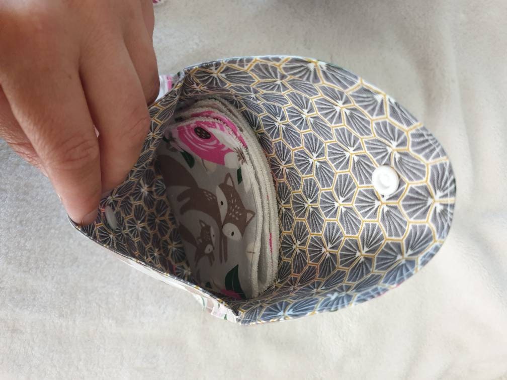 Washable wipes with basket and pouch x10 fox