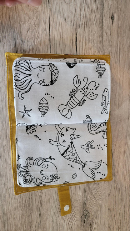 Washable mini coloring book