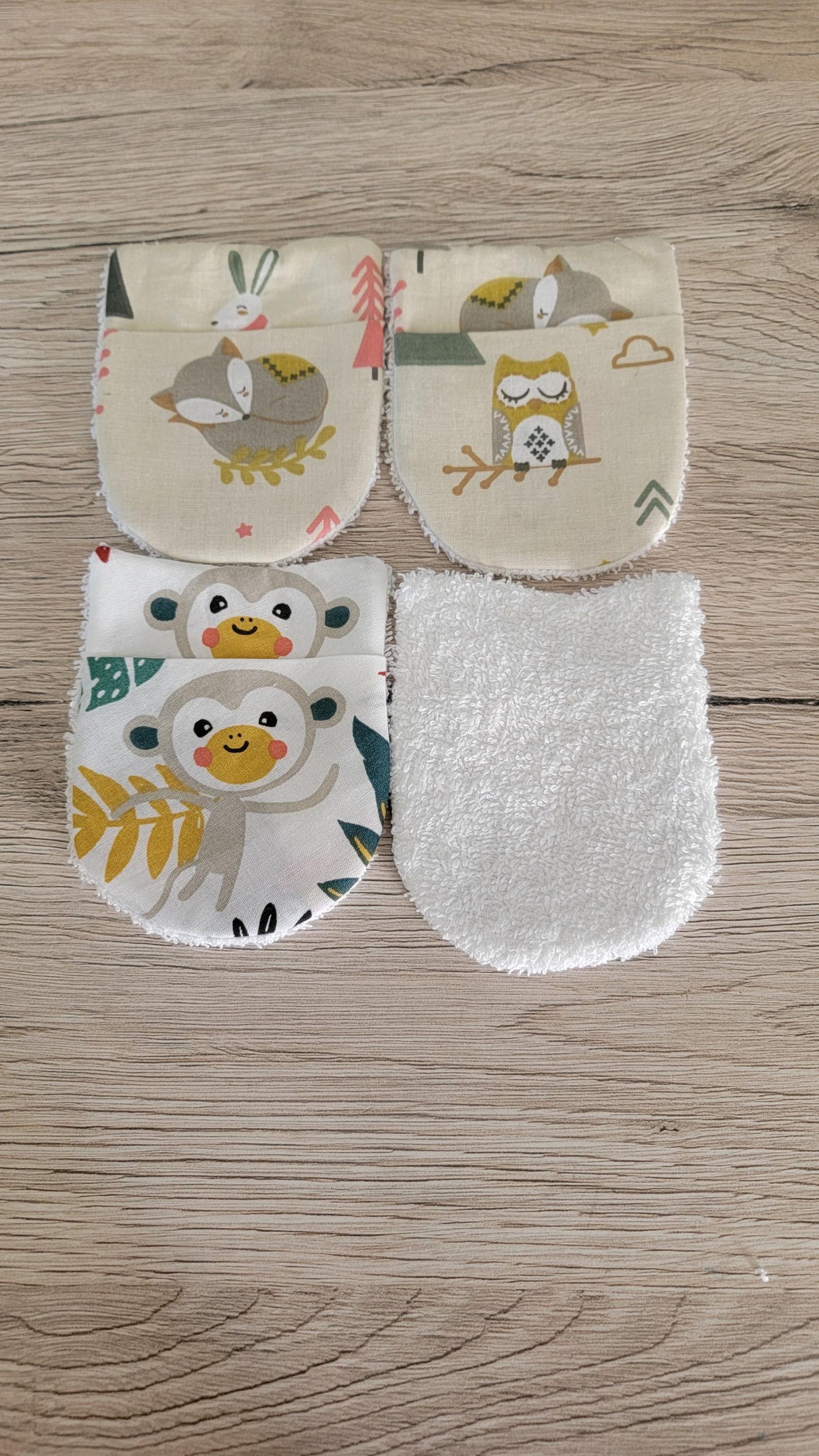 Washcloth wash mitt 2 years set of 4