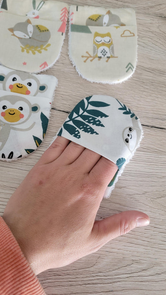 Washcloth wash mitt 2 years set of 4