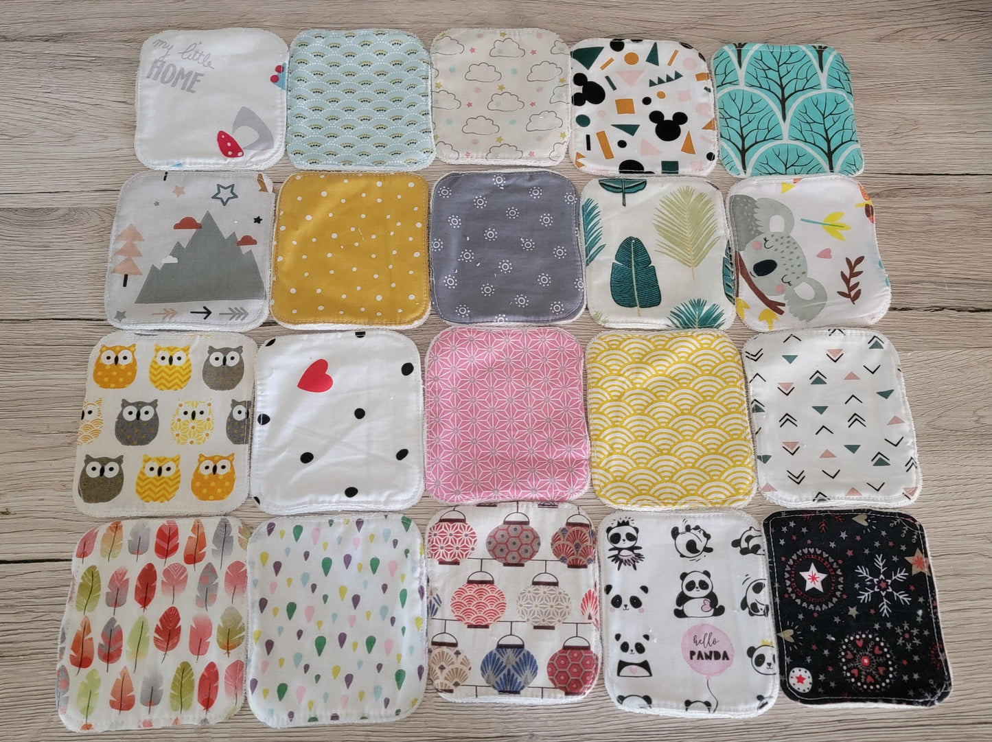20 washable bamboo wipes