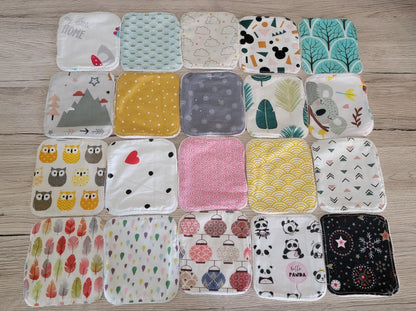 20 washable bamboo wipes