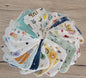 Pack of 20 washable bamboo wipes for boys