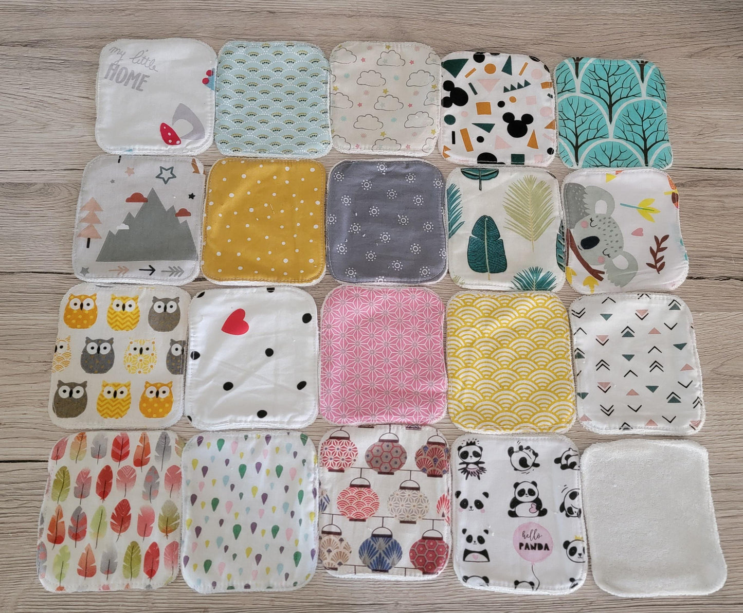 20 washable bamboo wipes
