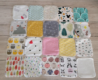 20 washable bamboo wipes
